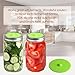 Fermentation Lids for Wide Mouth Mason Jars, Made of Maintenance Free Silicone Airlock Waterless and BPA Free, 5 Pcs(Green)