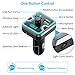Bluetooth FM Transmitter for Car, Comsoon 7 Colors LED Backlit Bluetooth Car Adapter, Bluetooth Receiver Car Kit with Hands-Free Calling, QC3.0 Car Charger, Support USB Disk, microSD Card (Black)