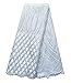 SanVera17 African Lace Net Fabrics Nigerian French Fabric Embroidered and Beading Guipure Cord Lace for Party Wedding 5 Yards us-fabric-076 (White)