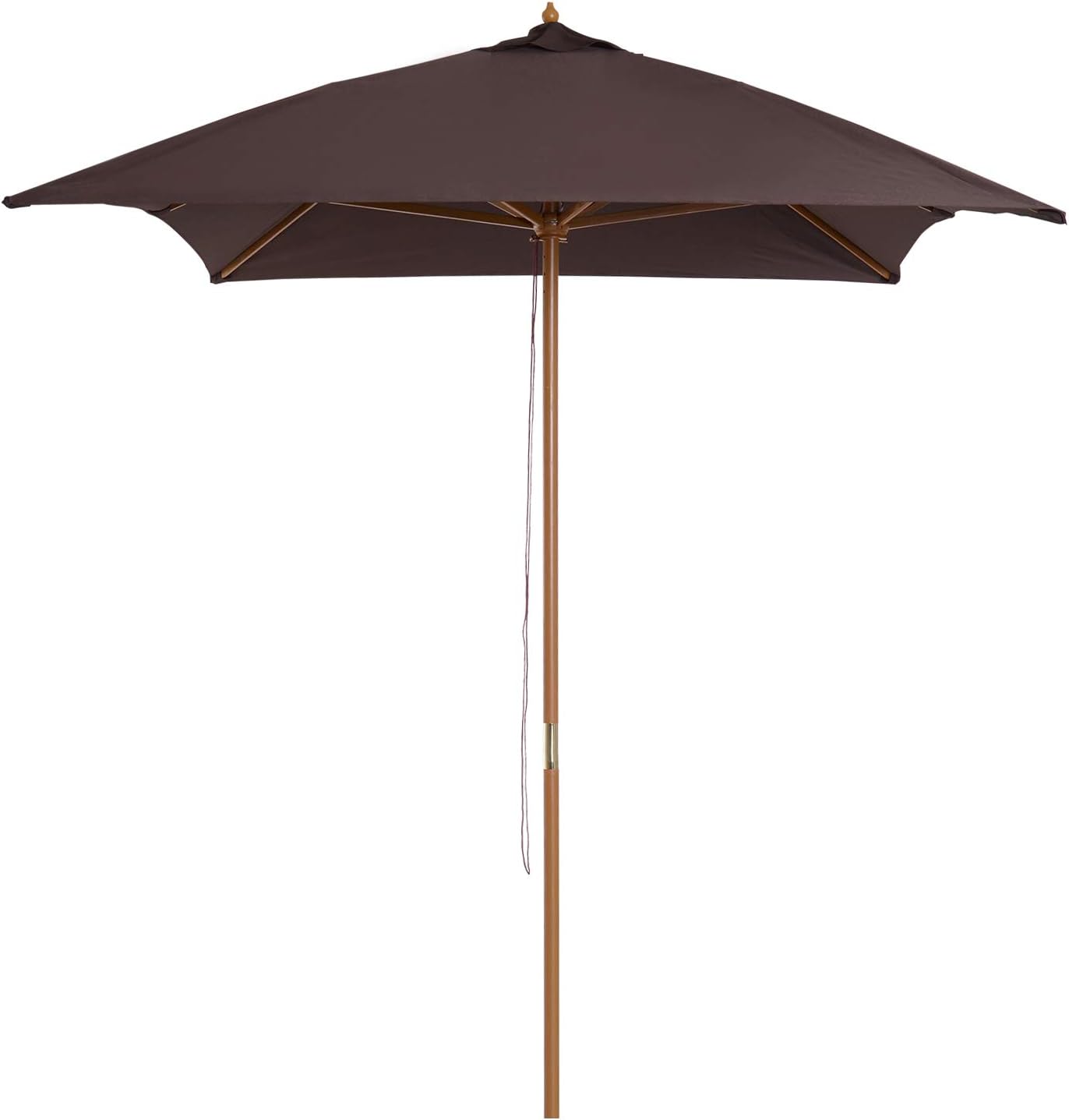 Outsunny 7 X10 Wooden Rectangle Market Patio Sun Umbrella Garden Parasol Outdoor Sunshade Canopy Coffee Amazon Ca Patio Lawn Garden