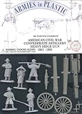 American Civil War Confederate Artillery Crew (5) w/30-Pound Parrot Cannon 1/32 Armies in Plastic