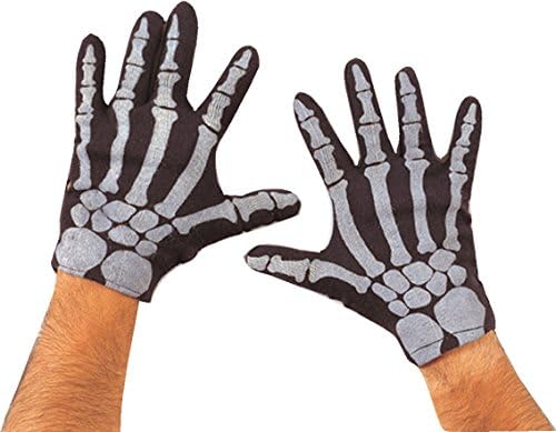 RubiesRubie's Costume Co Men's Skeleton Gloves-Black Costume