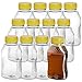 DilaBee Pack of 12 Empty Bottles for Honey Clear Plastic Honey Jars Plastic Honey Container Refill 16 Oz Squeeze Honey Bottle with Leak Proof Flip-Top Caps