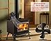 AAOBOSI Aobosi Stove Fan Heat Powered Fireplace Fan for Wood/Log Burner/Fireplace Save 20% Fuel Cost, Lower Starting Temperature (50℃)-4 Blades Black