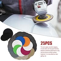 seelive 75MM Disc Flocking Sand Paper-25PCS 3-inch- Grit Wet Dry Use Sand Paper -1000# 2000# 3000# 4000# 5000# for Jade Car Polishing Well-Designed