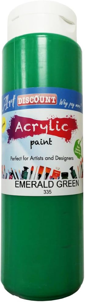 Art Discount Acrylic Paint in 500ml Squeezy Bottles (Emerald)