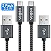 Micro USB Cable, Vogek 2-Pack 3.3ft Nylon-Braided Quick Charge Data Sync Cable Cord with Metal Connectors for Samsung, Kindle, HTC, Nexus, LG, Sony, Xbox, PS4, and More - Black (Space Gray)
