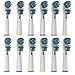 Oliver James Replacement Brush Heads | 12 Pack Toothbrush Heads Compatible with Oral B Dual Clean | Removes Plaque and Decreases Gingivitis