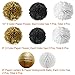 PAXCOO 73 Pcs Black and Gold Party Decorations with Balloons Paper Lanterns and Paper Pom Poms for Happy New Year Party New Year's Eve Party 20st, 30th, 40th, 50th, 60th, 70th,75th, 80th Birthday