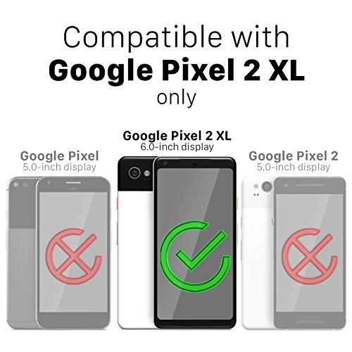 Vena Google Pixel 2 XL Wallet Case, [vCommute][Military Grade Drop Protection] Flip Leather Cover Card Slot Holder with KickStand for Google Pixel 2 XL (Space Gray/Black)