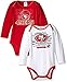 Gerber NFL San Francisco 49Ers Unisex-Baby 2-Pack Long-Sleeve Bodysuits, Red, 0-3 Months