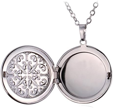 Photo Locket Pendant Necklace 18K Real Gold Plated Necklace Gold Plated / Silver Plated Golden / Silver 1 pc (silver)