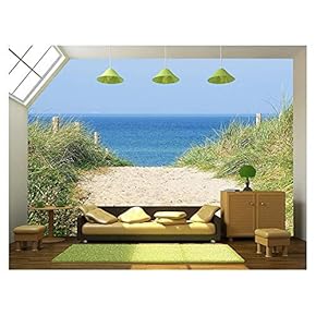Dune at The Ocean - Removable Wall Mural | Self-Adhesive Large Wallpaper - 66x96 inches