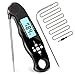 Instant Read Meat Thermometer DotStone Digital Thermometer Built-in Magnet with Backlight Temperature Alarm Function Contains 3.9FT External Probe for Kitchen Outdoor Cooking Grill BBQ Oven