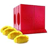 Dumpling Cube - Makes 4 Traditional Gyoza Style Dumplings at a time. Shape, Fold and Trim, with a Pastry Cutter included