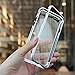 Diaxbest for iPhone 7 Case,iPhone 8 Case,Ultra Slim Magnetic Adsorption Metal Case, Hard Clear Tempered Glass Back Cover Support Wireless Charging Compatible with iPhone 7/8 (4.7 inch) (Clear White)