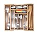 Brightways Home Expandable Bamboo Silverware Drawer Organizer- Use As a Cutlery Tray-Utensil Organizer-And Flatware Organizer