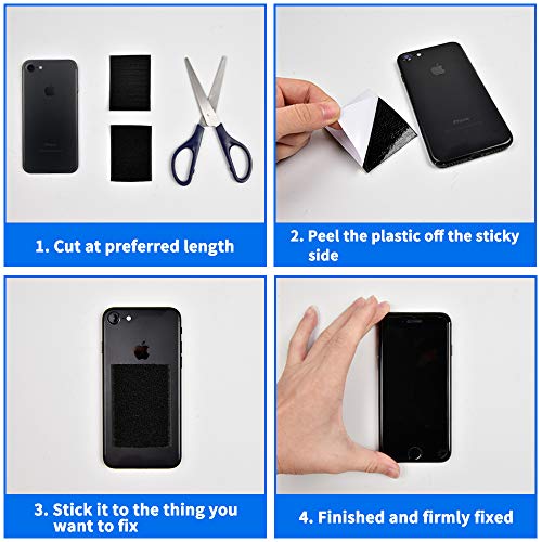 Self Adhesive Hook and Loop Tape, IKOCO 2 Inch Black Sticky Back Tape Self Adhesive Fastener 5.5 Yards