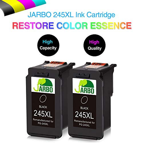 JARBO Remanufactured for Canon PG-245XL PG-245 245 245XL 245 XL Black Ink Cartridge, 2 Black, High Yield, for Canon PIXMA MG2520 MG2920 MG2922 MG2924 MG2420 MG2522 MG2525 MG3020 MG2555 MX490 MX49 - Thumbnail 5