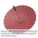 Becko Manual Open & Close Umbrella Long Umbrella with 24 Ribs, Durable and Strong Enough for The Wind and Rain, Easy to Carry on Your Back by Its Own Bag (Red)