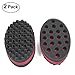 HALLO Big Holes Barber Hair Brush Sponge Dreads Locking Twist Afro Curl Coil Wave Hair Care Tool(2 Packs)