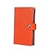 Business Card Holder Book PU Leather 300 Name Cards Organizer, Orange
