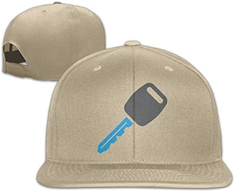 Men Women Flat Bill Hat, Key Hip-Hop Plain Adjustable Snapback Hats Caps