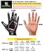 EliteTek Men's Football Gloves RG-14 Super Tight Fitting Football Gloves - Easy Slip On Design No Wrist Strap for Men (White, Adult L)