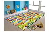 MyLine Baby Play Mat, Foam Floor Gym Rug, Non-Toxic, Non-Slip, Reversible, Waterproof, Great for Children, Toddler and Infant, Super Large 78.7''x70.9'', Extra Thick, Noah's Ark/Train ABC