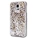 Galaxy S5 Case, Galaxy S5 Neo Case, Galaxy S5 Liquid Glitter Case,PHEZEN 3D Creative Design Shiny Quicksand Flowing Bling Glitter Sparkle Heart Clear Hard Case for Samsung Galaxy S5 - Gold Diamonds