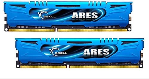 G-Skill Ares F3-1866C10D-16GAB 16 GB (8 GB x 2) DDR3-1866 Non-ECC Memory Modules with Low Profile Heat Spreader - Blue