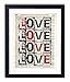 Love Love Love Love Typography Vintage Dictionary Art Print, Antique Wall Art Home Decor, Modern Boho Poster, Farmhouse Decoration Living Room Bedroom Office 8x10 Inches, Ready To Frame