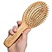 SHARCA Premium Wooden Bamboo Hair Brush with Ball Tipped Bristles from Natural Wood. Organic, Biodegradable, No plastic