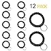 GOLF Pack of 12 Black Color Stretchable Plastic Bracelet Wrist Coil Wrist band Key Ring Chain Holder Tag