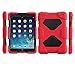 ipad mini Case,Aceguarder Apple Ipad Mini 1&2&3 Case Waterproof Rainproof Shockproof Kids Proof Case for Ipad Mini 2 Mini 1&2(gifts Outdoor Carabiner + Whistle + Handwritten Touch Pen) (RED-BLACK)