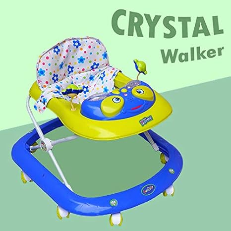 FunRide Multicolour Kids Musical Crystal Activity Walker - Height Adjustable - 9 Months + Baby - Wide Base