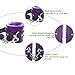 Muatoo PU Leather Purple Handcuffs Soft Wrist Cuffs For Women Men Cosplay Play