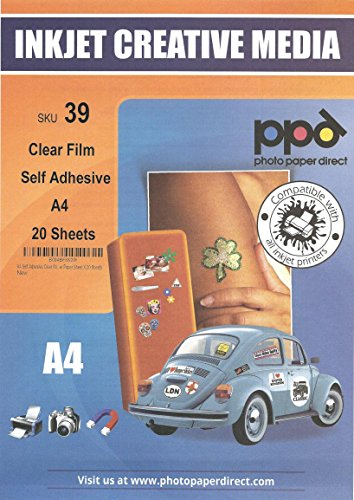 PPD Inkjet Clear Creative Self-Adhesive Film A4 (8.27 x 11.69