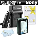 Replacement NP-FW50 Battery And Charger Kit For Sony Alpha a6000, a6500, a6300, a5100, a3000, Alpha a7 a7K Interchangeable Lens CameraÂ and Sony QX1 Smartphone Attachable Compact System + Ac/Dc Charger