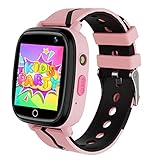 Kids Smartwatch with GPS LBS Double Positioning Tracker Phone Call Waterproof Smart Watch for Kids SOS Games Camera Pedometer Voice Messages Flashlight Alarm Clock for 3-12 Years Old Kids