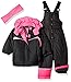 Pink Platinum Baby Girls Snowsuit, Black Colorblock, 18M