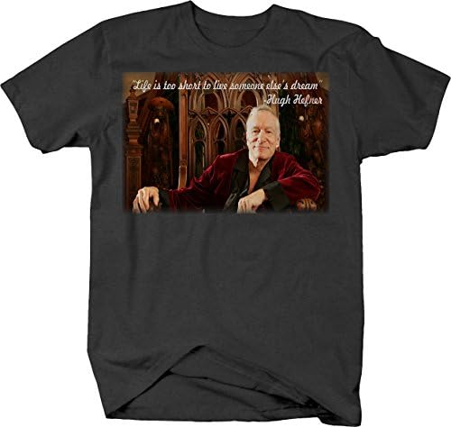 Life is short Live a good life Hugh Hefner Playboy QuoteTshirt - XLarge
