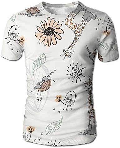 3D Print Giraffe With Shoes Adult T Shrit Fashion Undershirt