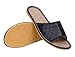 Urban CoCo Summer Slippers Flax PU Indoor Couple Sandals Slippers (11-12B(M) US, Black)