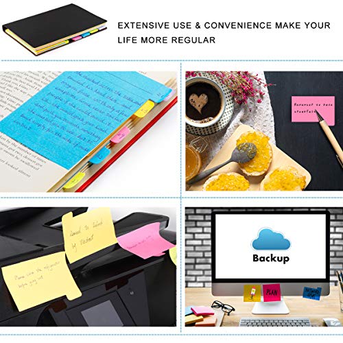 Colored Divider Sticky Notes Bundle Set Self-Stick Note by LE PAPILLION- Sticky Note Pads Bookmark with Color Coding - 60 Ruled Lined Notes (3.8x5.9), 48 Dotted Notes (3x3.8), 48 Blank Notes (2.6x3.8) - Thumbnail 6