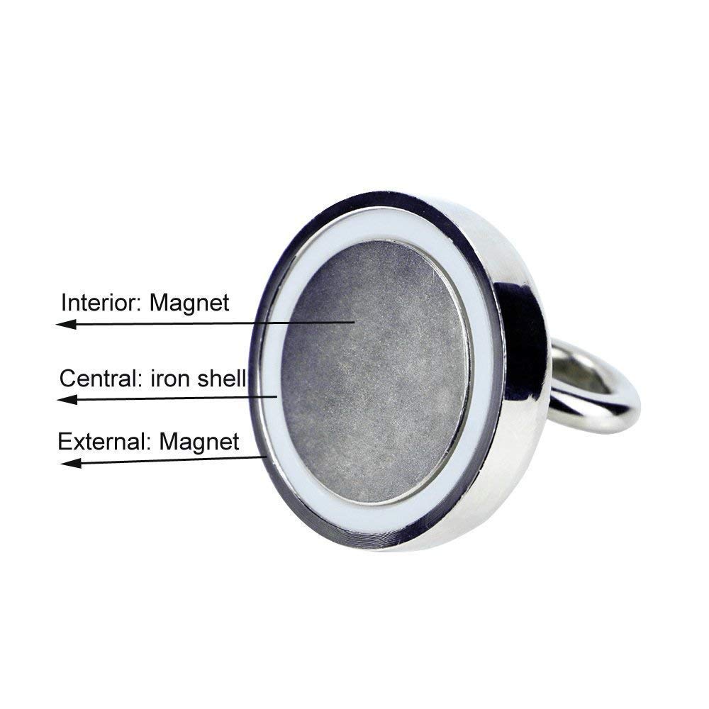 AUTIDEFY 22LBS Magnetic Hooks with Eyebolt,20 Pack Dia.16mm Heavy Duty Neodymium Rare Earth Magnets