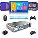 TOUMEI Video Projector, 3D DLP 1080P HD, 3800 Lumens, Wireless Screen Share for iOS iPhone iPad Android Bluetooth 4.0 Keystone Correction, HDMI/TF/USB, No Built-in battrery, with Free 3D Glasses