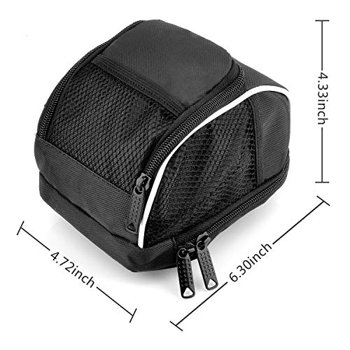BOBILIFE Bike Handlebar Front Bag, Cycling Bicycle Handlebar Bags Front Frame Tube Basket with Rain Cover