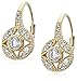 Amazon Collection Sterling Silver Plated Cubic-Zirconia Round Shaped Dangle Earrings