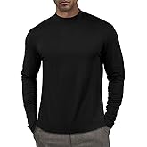 Men's Fashion Shirts Long Sleeve Mock Turtleneck T-Shirts Casual Thermal Undershirt Tops